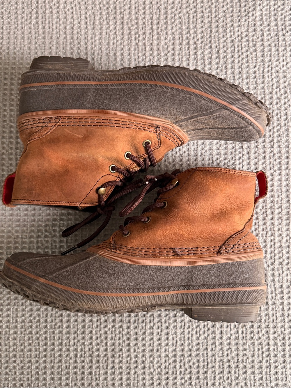UGG Men's Tan and Gray Waterproof Duck Boots - Picture 2 of 6